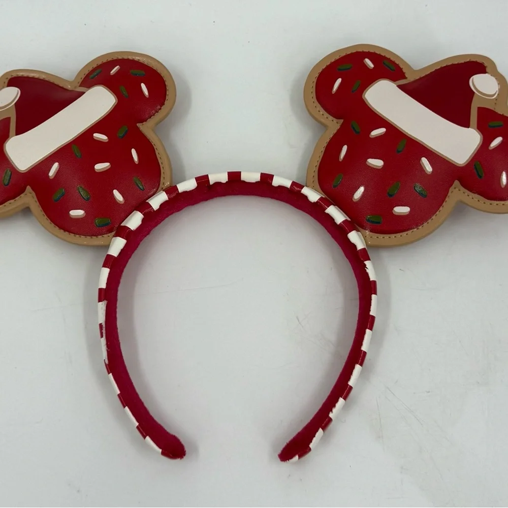 Walt Disney World Christmas Cookie Santa Sprinkles Minnie Mickey Mouse Ears Used